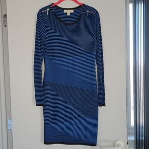 Michael kors blue and black knit dress.